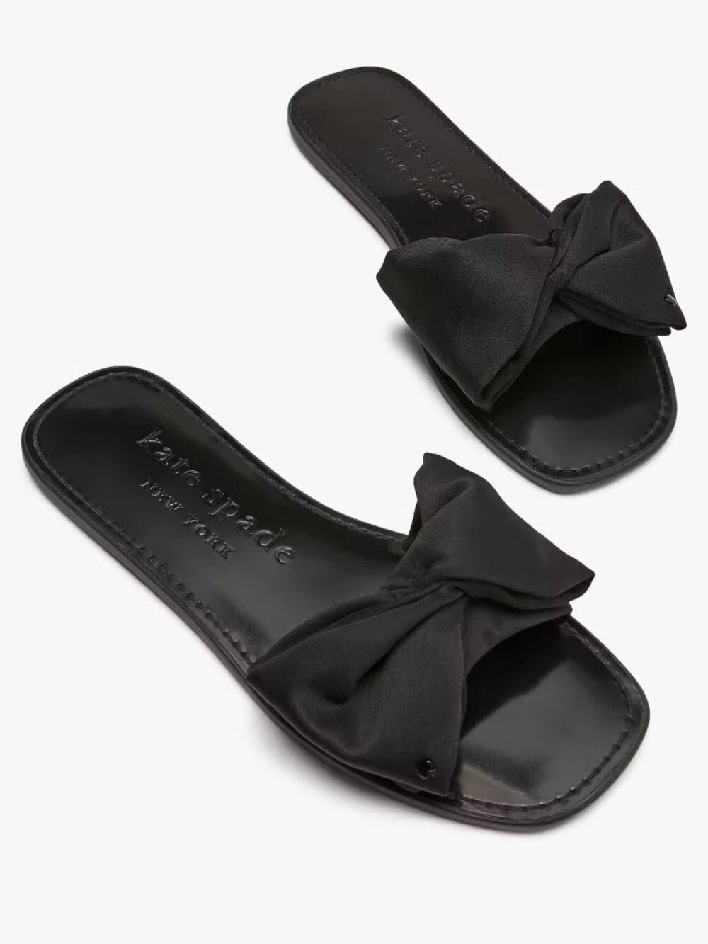 Kate Spade Black Bikini Bow Slide Sandals Shoes Women’s size 7